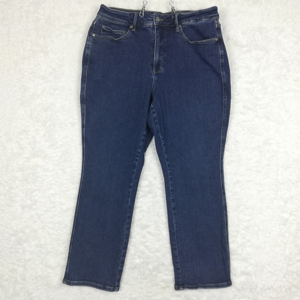 Judy Blue Womens Jeans Straight Leg Blue Denim Dark Wash High Rise Plus 18W